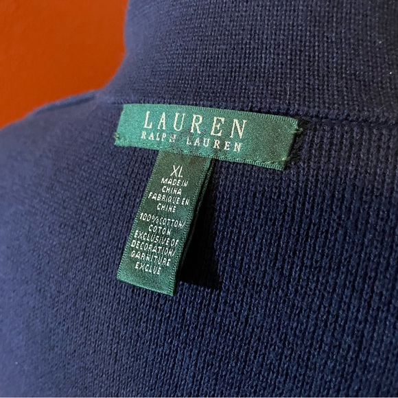 Laurel Ralph Lauren Women’s Navy Pocket Crest Crown One Button Academia Blazer - Picture 2 of 5